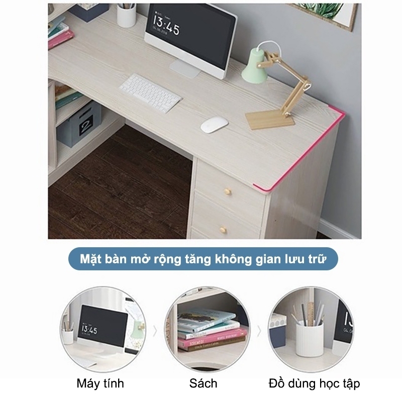 HUHU Bàn Máy Tính Hiện Đại Bàn Làm Việc Bàn Học Kèm Ngăn Kéo Thiết Kế Tối Giản Phòng Làm Việc | BigBuy360 - bigbuy360.vn
