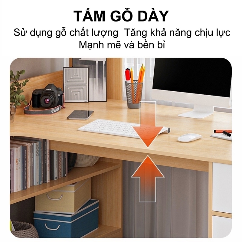 HUHU Bàn Máy Tính Hiện Đại Bàn Làm Việc Bàn Học Kèm Ngăn Kéo Thiết Kế Tối Giản Phòng Làm Việc | BigBuy360 - bigbuy360.vn