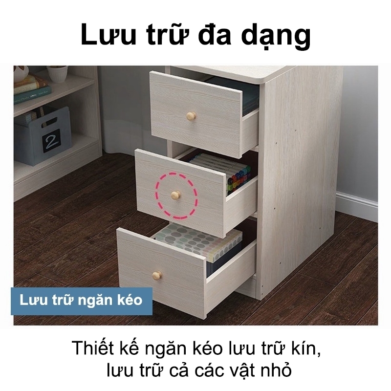 HUHU Bàn Máy Tính Hiện Đại Bàn Làm Việc Bàn Học Kèm Ngăn Kéo Thiết Kế Tối Giản Phòng Làm Việc | BigBuy360 - bigbuy360.vn