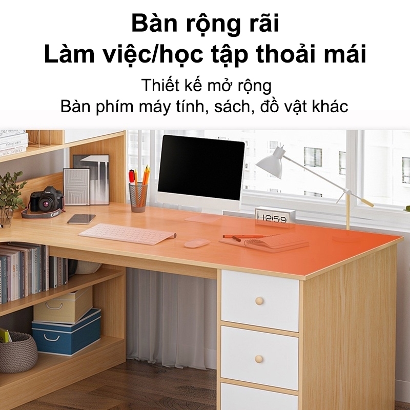 HUHU Bàn Máy Tính Hiện Đại Bàn Làm Việc Bàn Học Kèm Ngăn Kéo Thiết Kế Tối Giản Phòng Làm Việc | BigBuy360 - bigbuy360.vn