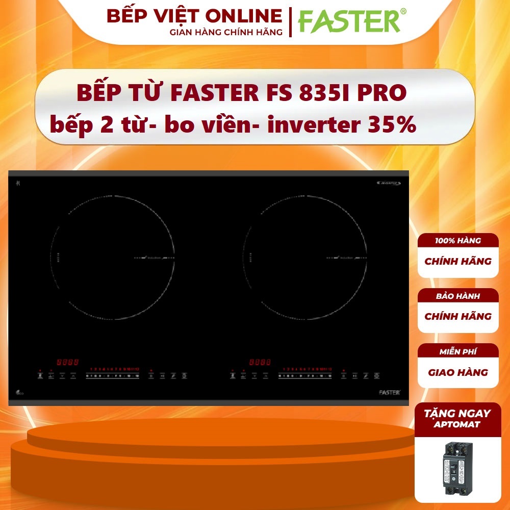 Bếp từ Faster FS 835I Pro | 2 vùng nấu | Inverter | 4600W | thiết kế ...