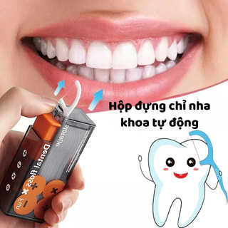 Hộp Tăm Chỉ Nha Khoa Tự Động Mini Cao Cấp – Nút Nhấn/Nút Gạt – Gọn Nhẹ, Sạch Sẽ, Tiện Lợi Mọi Nơi