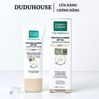 Kem Chống Nắng Martiderm Light The Originals Proteos Screen SPF50+ Color Fluid Cream 40ml Duduhouse