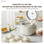 Nồi Cơm Điện Tử Bear 1.2L Lòng Nồi Inox Cao Cấp Nấu Cơm Ngon Công Nghệ Kiểm Soát Nhiệt Kép Nấu Cơm Tự Động RC-5H30O12 — ảnh 7