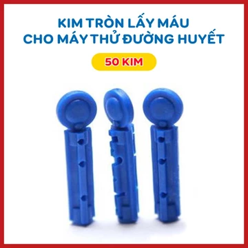 Combo 50 Kim lấy máu tròn dùng cho các máy đo đường huyết On Call, Sinocare, Omron, Microlife, One Touch