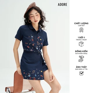 511SK00221 - Chân váy mini navy thêu galaxy ADORE