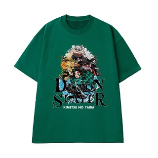 Áo Thun Demon Slayer Kimetsu No Yaiba Movie Vô Hạn Thành Vải Cotton 100 Cao Cấp Form Rộng