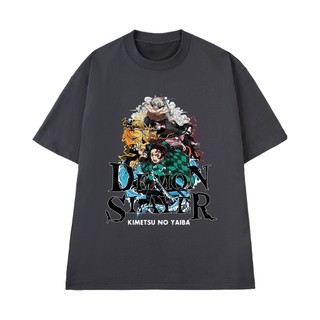 Áo Thun Demon Slayer Kimetsu No Yaiba Movie Vô Hạn Thành Vải Cotton 100 Cao Cấp Form Rộng