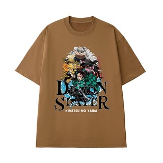 Áo Thun Demon Slayer Kimetsu No Yaiba Movie Vô Hạn Thành Vải Cotton 100 Cao Cấp Form Rộng