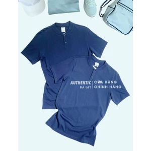 Áo Polo Không cổ Nam Sleeve Henley Màu xanh HQ5975-451
