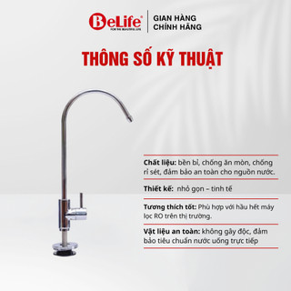 Vòi máy lọc nước Ro gạt nối nhanh chất liệu inox, lắp được mọi loại máy Ro