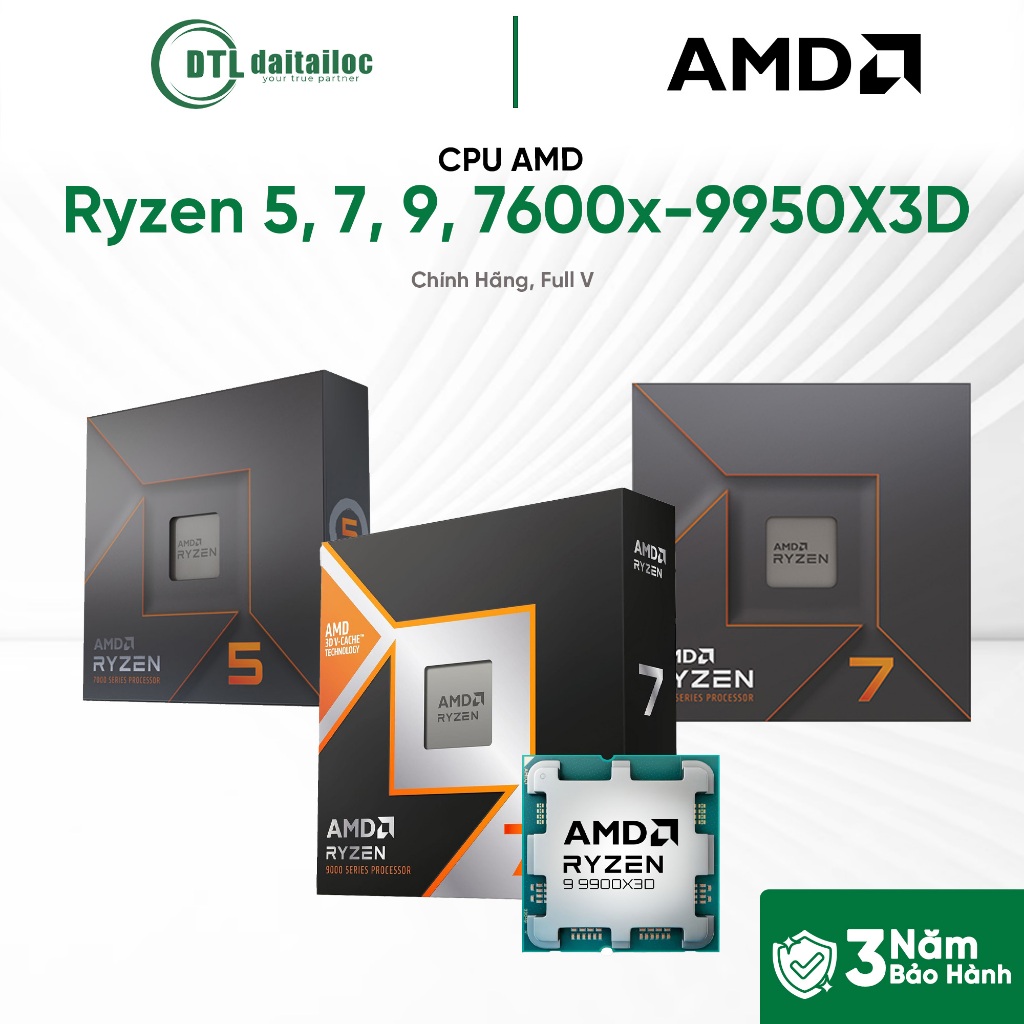 CPU AMD Ryzen 5 7 9 7600X 8500G 8600G 9950X3D 9950X3D 9900X3D 9950X ...