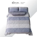 [ Set Chăn chần bông] Bộ chăn ga gối 5 món lụa Tencel 60s GIA AN HOME DECOR size 1m4x2m đến 2m2x2m nhiều hoạ tiết — ảnh 3
