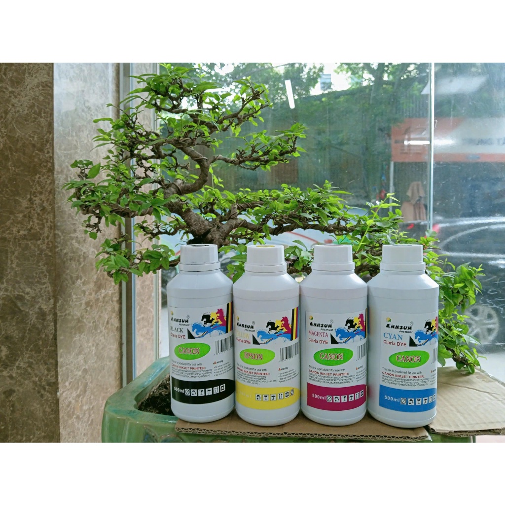 Mực in Canon Dye uv Inksun 500ml chất lượng cao đủ màu cho Canon G1010 G1020 – Máy In Tốt