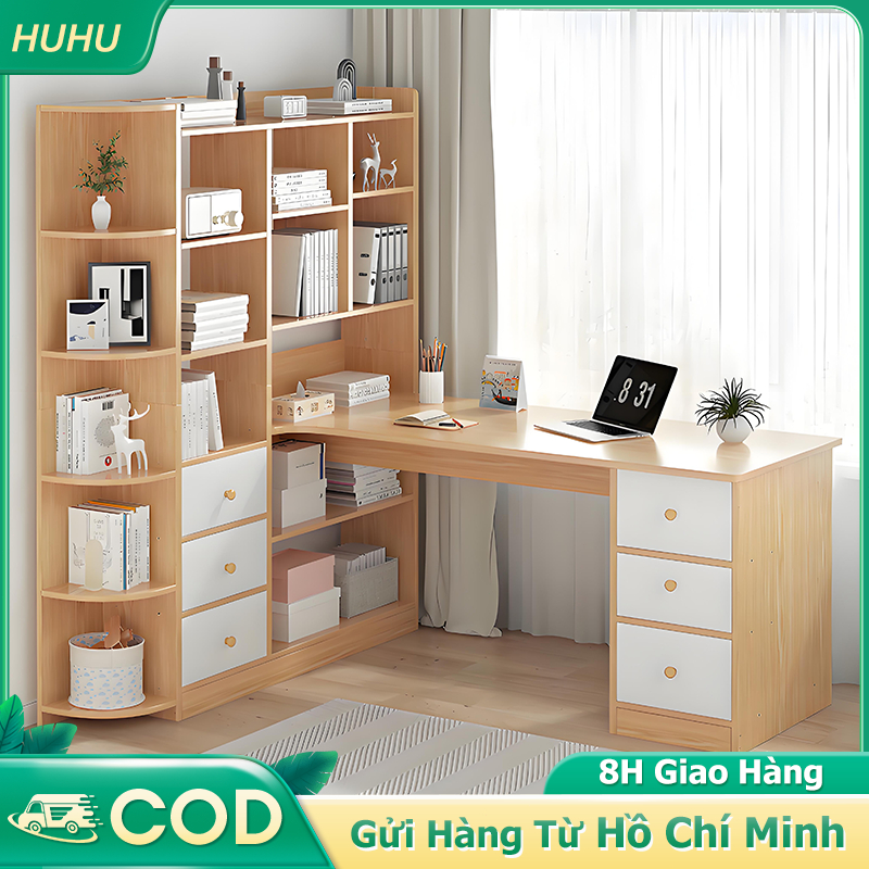 HUHU Bàn Máy Tính Hiện Đại Bàn Làm Việc Bàn Học Kèm Ngăn Kéo Thiết Kế Tối Giản Phòng Làm Việc | BigBuy360 - bigbuy360.vn