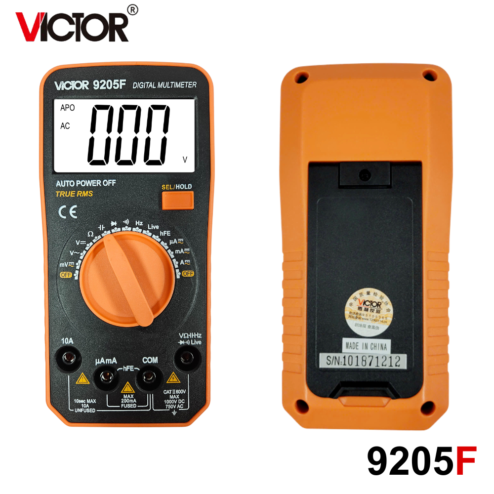 Đồng hồ đo vạn năng VICTOR VC9205 Đầy Đủ Chức Năng, Truerms Chính Xác - Anh Phát