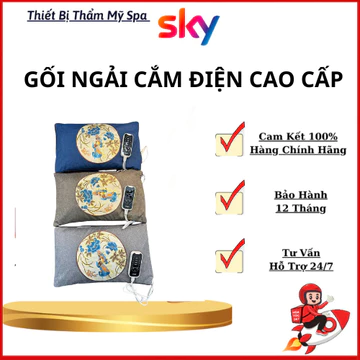 Gối Ngải Cứu Chườm Nóng, Gối Thảo Dược Ngải Cứu Kê Cổ Gối Đầu, Gối Ngải Cứu Cắm Điện Chống Nhức Mỏi