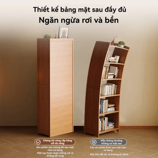 Giá sách Kệ sách đứng tủ sách gia đình, giá lưu trữ phòng khách, tủ sách nhỏ phòng ngủ đa tầng Không có tấm cửa