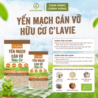 Yến mạch cán vỡ hữu cơ C'LaVie 200g/450g