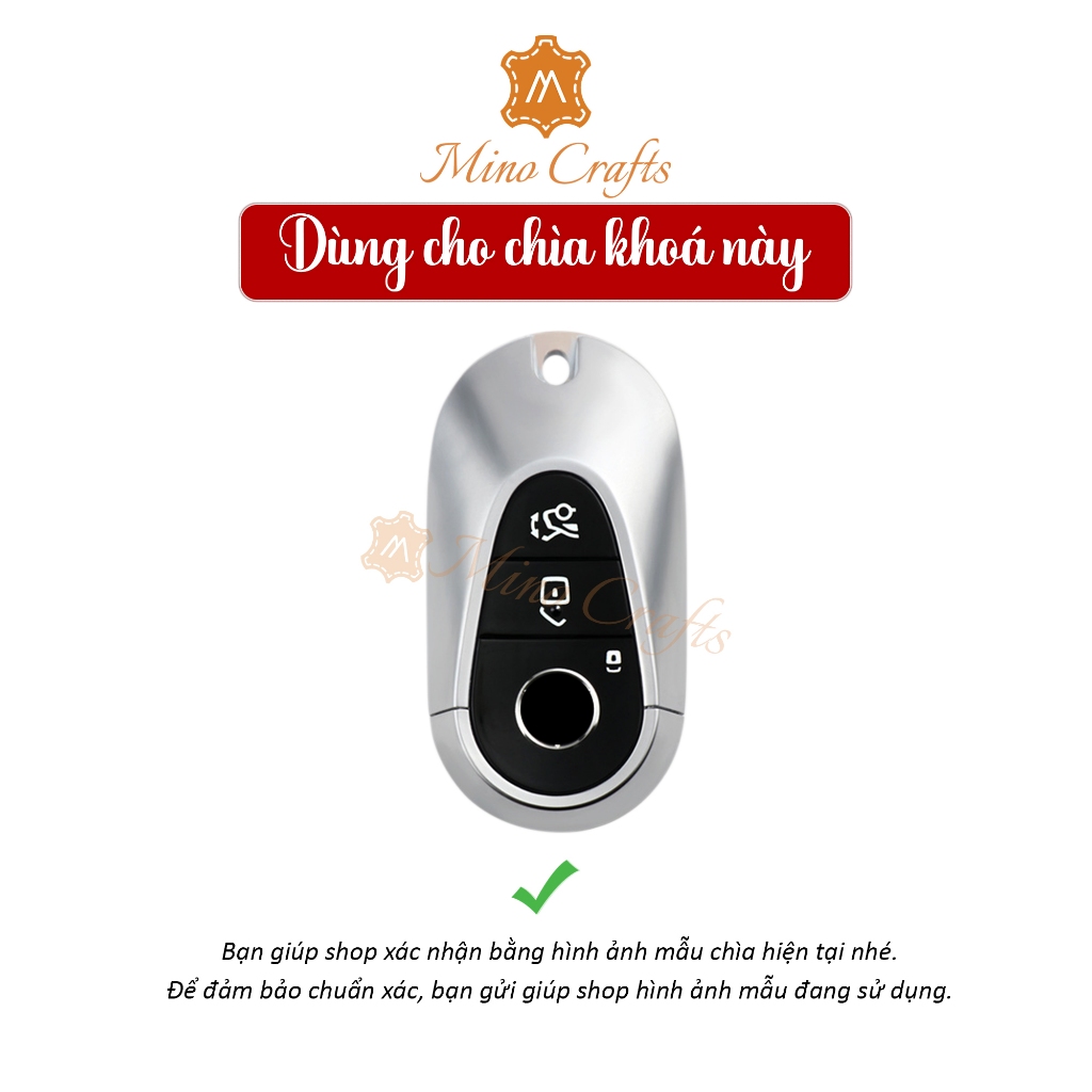 Bao da chìa khóa MERCEDES  BENZ , Bao da chìa khóa thủ công , Khắc tên, Nhiều màu sắc