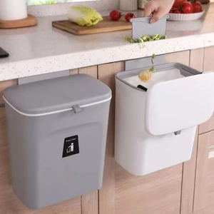 Thùng Treo Rác Thông Minh, Treo Tủ Bếp, Dán Tường MEGAHOME - Thiết Kế Tiện Lợi, Nắp Đóng Mở 2 Hướng, Dung Tích 9L