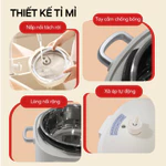 [Chính Hãng] Nồi Áp Suất Điện Đa Năng VENKO – Dung Tích 4L, Công Suất 1300W – Nấu Cơm, Hầm Xương, Nấu Cháo — ảnh 3