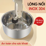 [Chính Hãng] Nồi Áp Suất Điện Đa Năng VENKO – Dung Tích 4L, Công Suất 1300W – Nấu Cơm, Hầm Xương, Nấu Cháo — ảnh 8