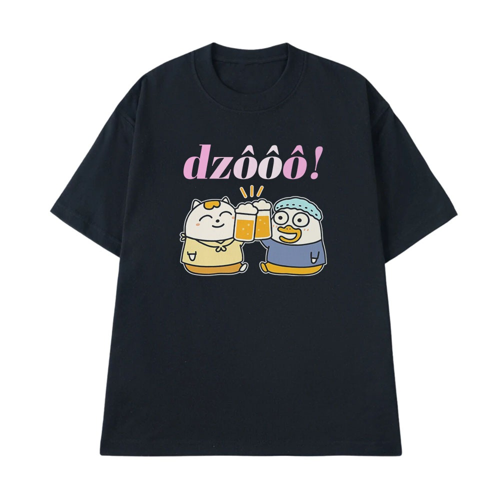 Áo Thun Ăn Nhậu Dzooo Câu Nói Text Hài Hước Dân Nhậu Dành Nam Nữ Form Rộng Cotton 250gsm In Theo Yêu Cầu