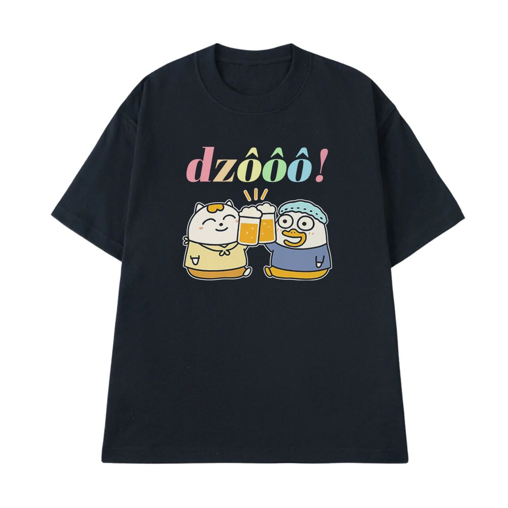 Áo Thun Ăn Nhậu Dzooo Câu Nói Text Hài Hước Dân Nhậu Dành Nam Nữ Form Rộng Cotton 250gsm In Theo Yêu Cầu
