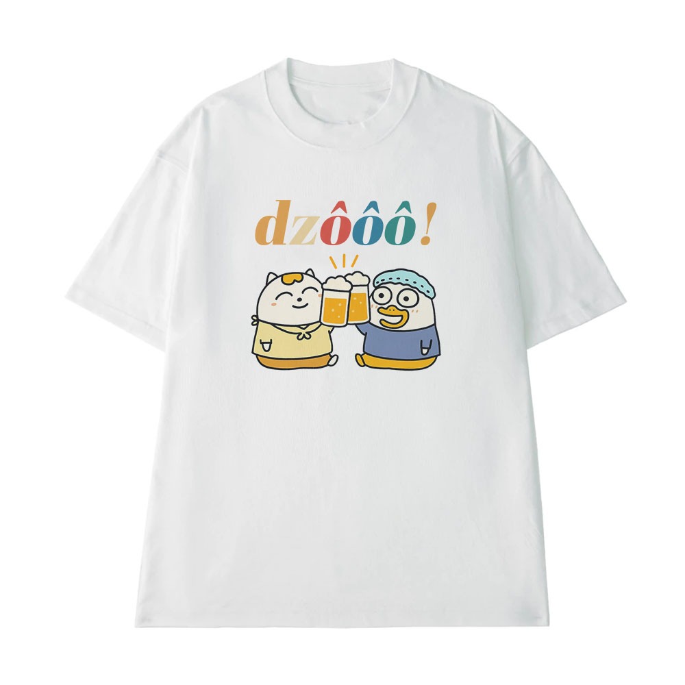 Áo Thun Ăn Nhậu Dzooo Câu Nói Text Hài Hước Dân Nhậu Dành Nam Nữ Form Rộng Cotton 250gsm In Theo Yêu Cầu