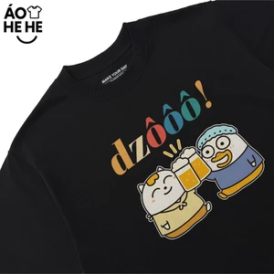 Áo Thun Ăn Nhậu Dzooo Câu Nói Text Hài Hước Dân Nhậu Dành Nam Nữ Form Rộng Cotton 250gsm In Theo Yêu Cầu