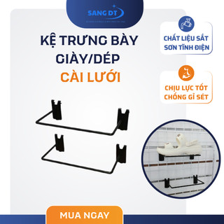 Kệ trưng bày giày thể thao cài khung lưới ô vuông <= 5cm,kích thước 10x18cm sắt sơn tĩnh điện chống gỉ