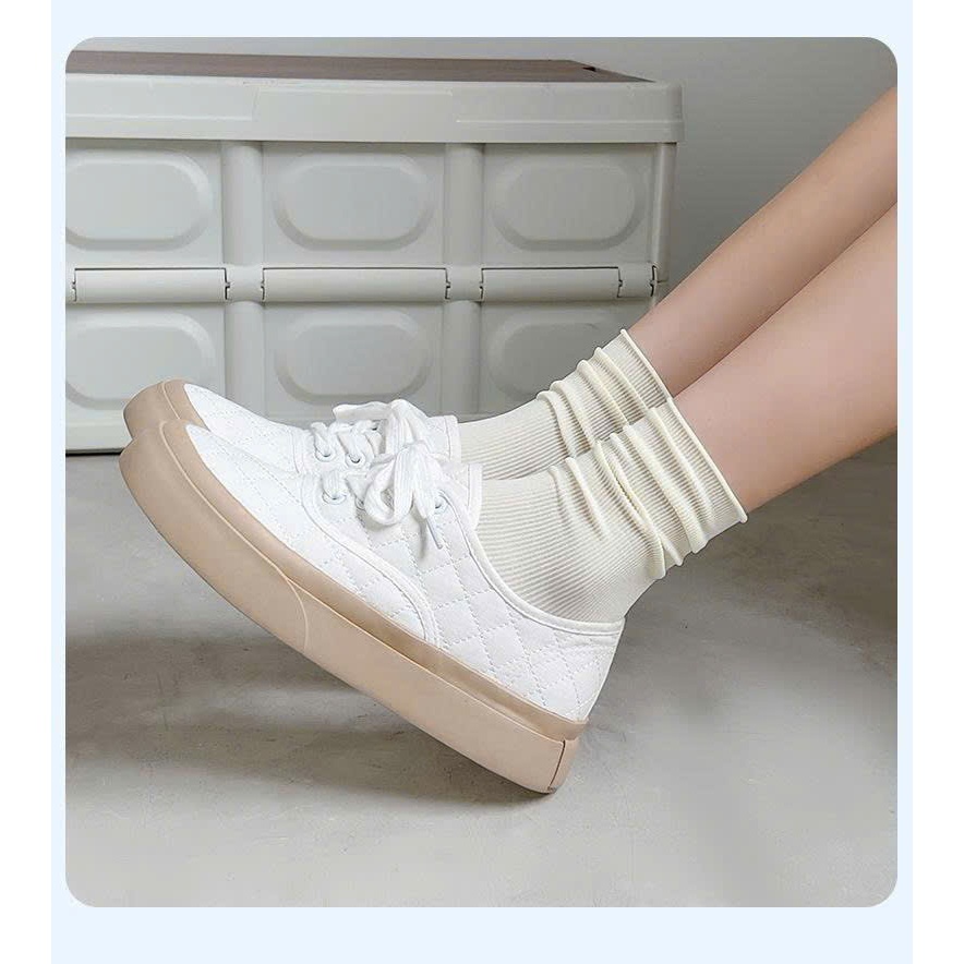 Tất Nữ Cổ Ngắn Chất Mùa Hè Cotton Co Giãn Mỏng Mềm Mịn, Thoáng Khí, Hút Ẩm Tốt – Phù Hợp Đi Học, Đi Làm, Đi Chơi