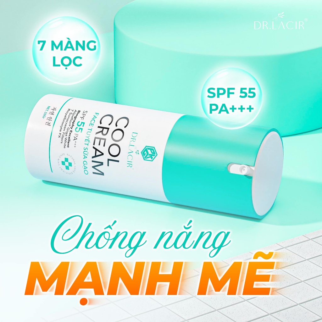 Kem Face Lạnh Cool Cream DR.LACIR Dưỡng Da Chống Nắng Hộp 50g