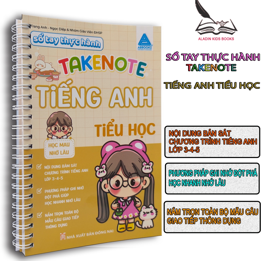 Sách - Tiếng Anh Tiểu Học Takenote – Học Nhanh Nhớ Lâu Cho Học Sinh Lớp 3 4 5