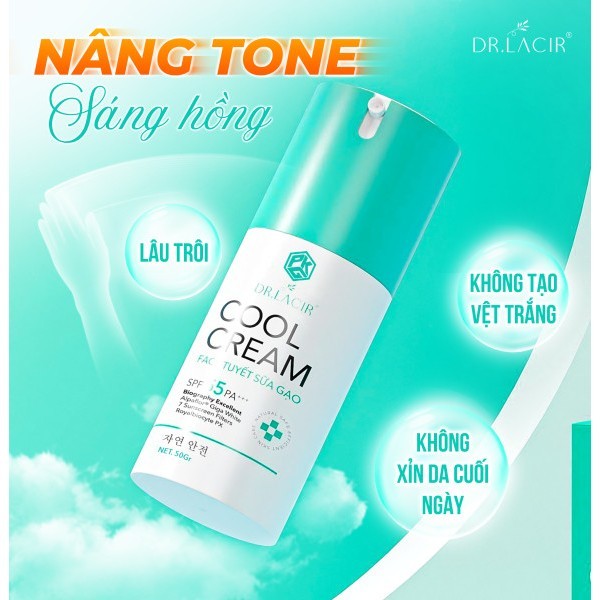 Kem Face Lạnh Cool Cream DR.LACIR Dưỡng Da Chống Nắng Hộp 50g