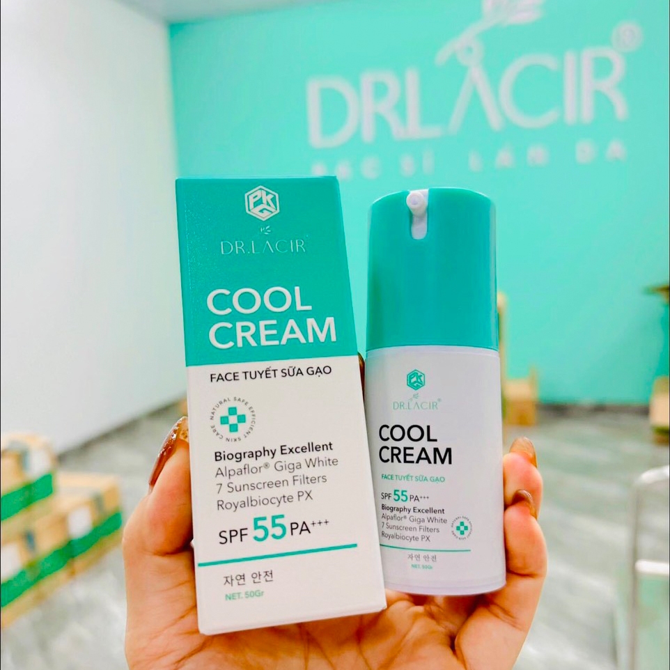 Kem Chống Nắng Dr.lacir Cool Cream 7 Màng Lọc Ngăn Ngừa Tia UV, Bảo Vệ Làn Da