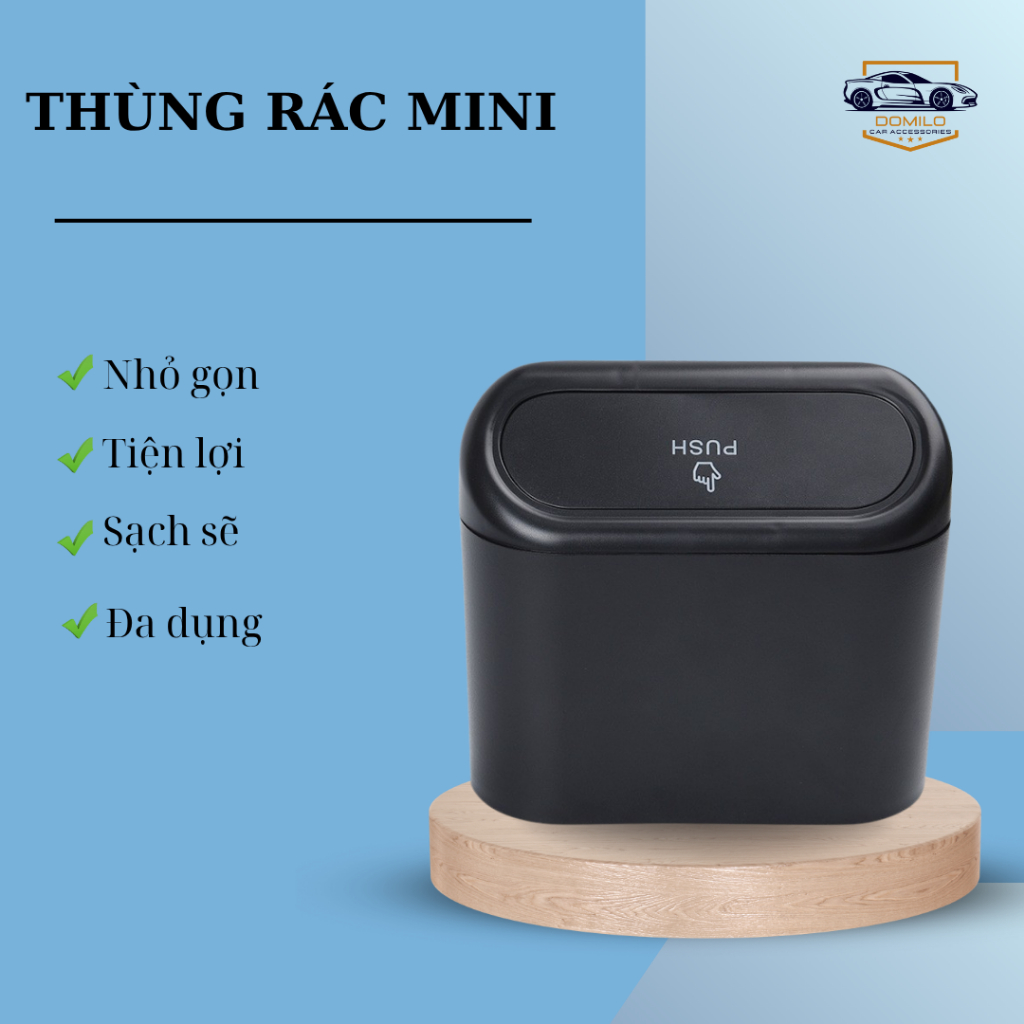 Thùng Rác Ô Tô Mini Treo Lưng Ghế, Cánh Cửa, Quạt Gió | Dung Tích 1.5L ...