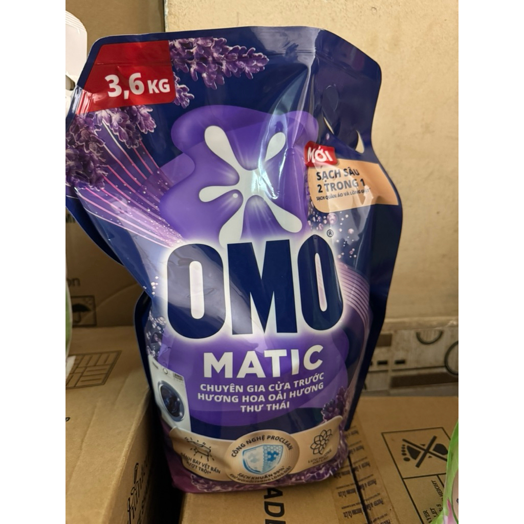 Nước giặt máy omo matic 3,6kg hương thơm dịu