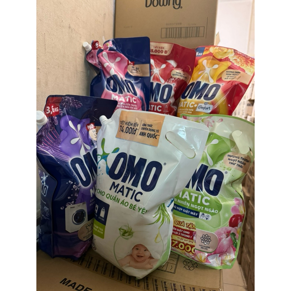 Nước giặt máy omo matic 3,6kg hương thơm dịu