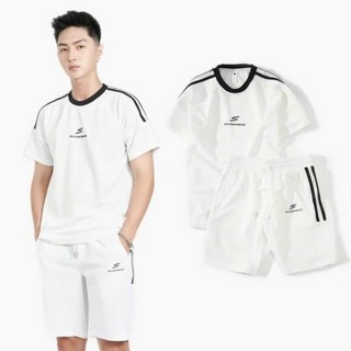 Bộ thể thao nam GODO sọc vai chất cotton tổ ong siêu mềm mát form chuẩn G16