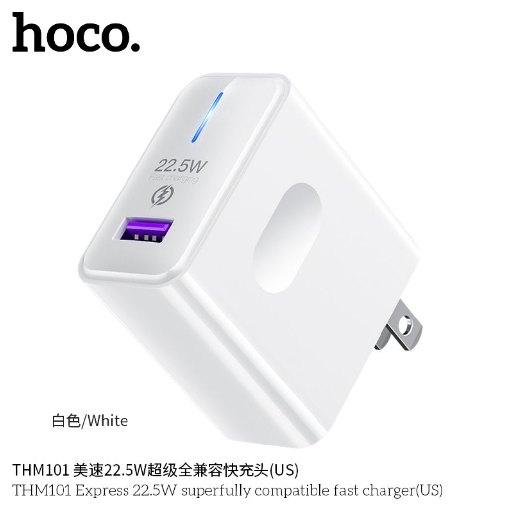 Củ sạc nhanh 22,5W  hoco THM101 cổng USB