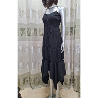 Đầm hai dây đen thoáng mát vnxk dư monteau Los Angeles size XS