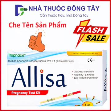 Combo 10 Que Thử Thai ALLISA Chính Hãng – Que Thử Thai Sớm, Phát Hiện Thai Sau 7 – 10 Ngày (Hộp 1 que) Nhà thuốc