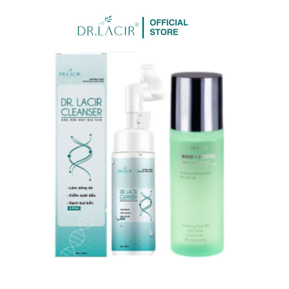 Bộ Chăm Sóc Da Mặt Dr.Lacir DR102 (Sữa Rửa Mặt Kiềm Dầu + Toner Bạc Hà Dưỡng Ẩm)