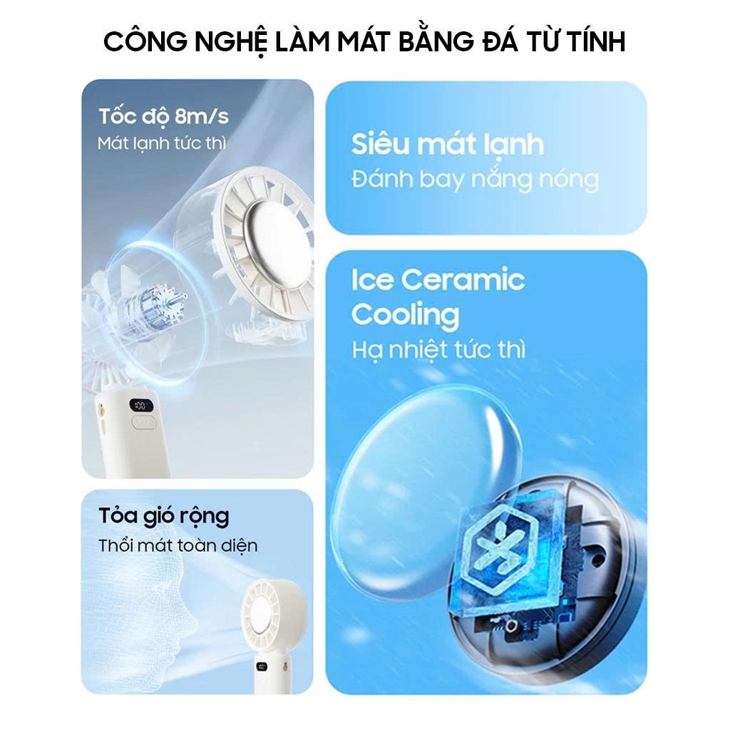 Quạt Mini cầm tay gấp gọn OLLIE FAN-ENGINE Z