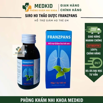 Siro ho thảo dược Franzpans - Hỗ trợ giảm ho cho trẻ em, giảm triệu chứng đường hô hấp (Lọ 100ml)