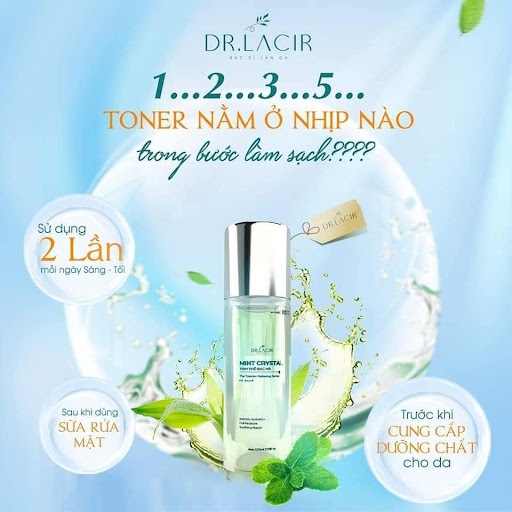 Bộ Chăm Sóc Da Mặt Dr.Lacir DR102 (Sữa Rửa Mặt Kiềm Dầu + Toner Bạc Hà Dưỡng Ẩm)