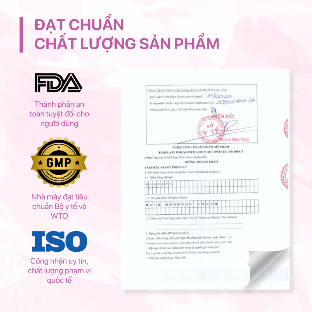 Kem tẩy lông BLANICA Hair Removal Cream tẩy sạch lông vùng kín, tay, chân, nách dịu nhẹ, không đau rát 120g