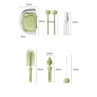 Bộ cọ bình sữa tích hợp úp bình 6 chi tiết, gấp gọn tiện lợi